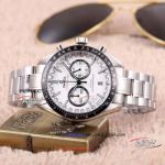 Perfect Replica Omega Speedmaster Watch Stainless Steel White Face